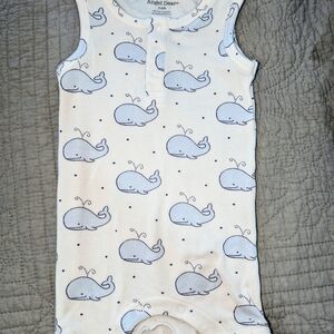 Angel Dear White and Blue Whale One Piece